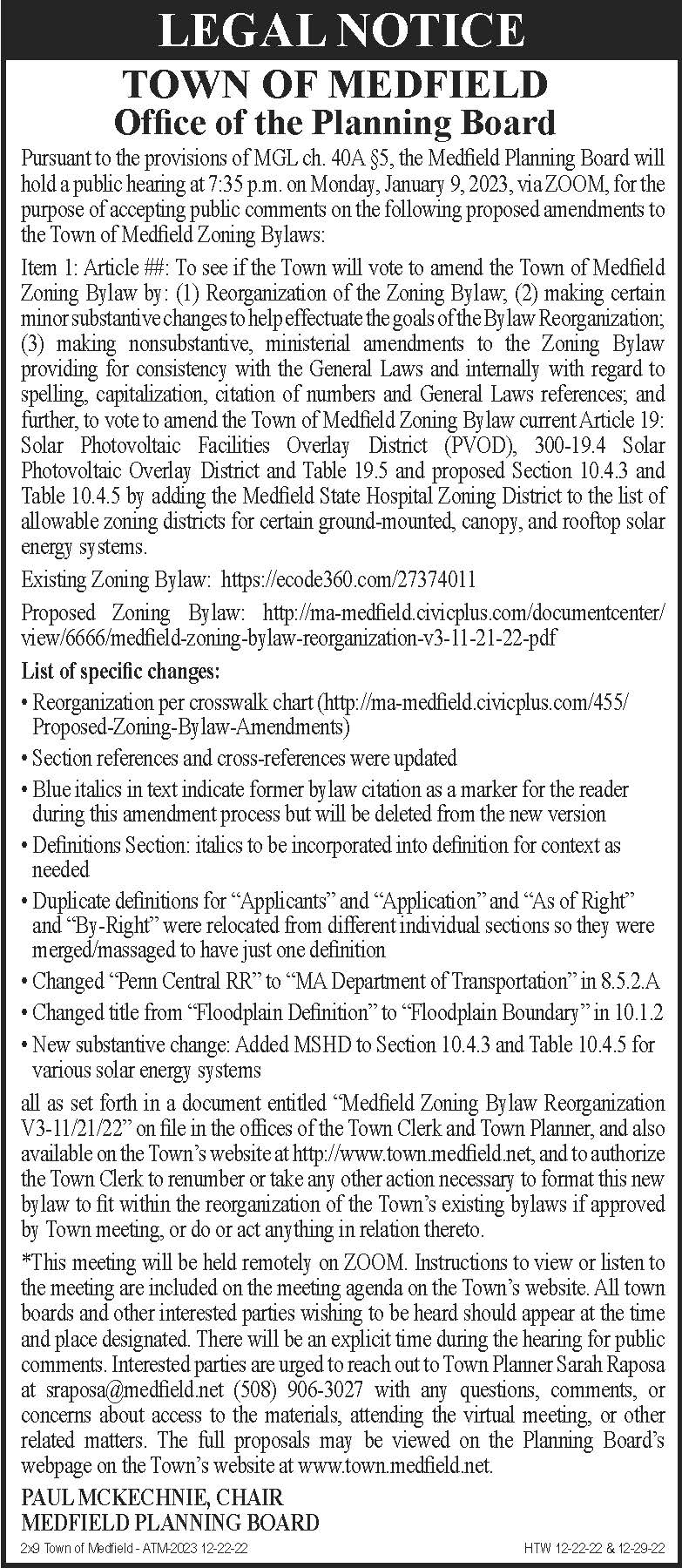 2x9 Town of Medfield - ATM-2023 12-22-22